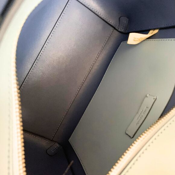 Kate Spade Dusty Blue Scallop Laser Cut Leather Tote Crossbody Bag Purse - Picture 11 of 13